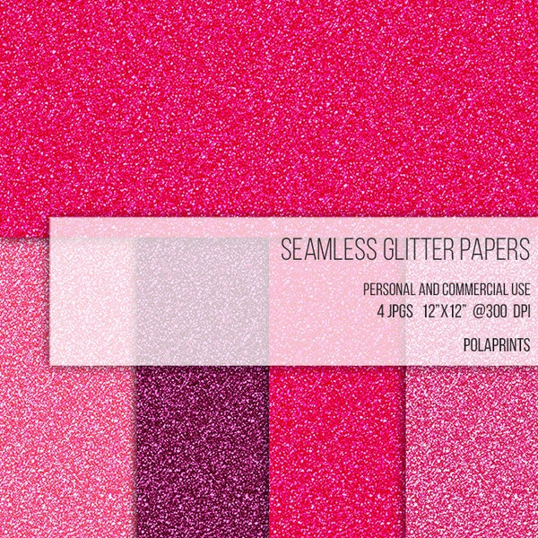 SALE! Seamless glitter background. Digital paper. Pink glitter, sparkly layer. Royalty free. Fuschia glitter.