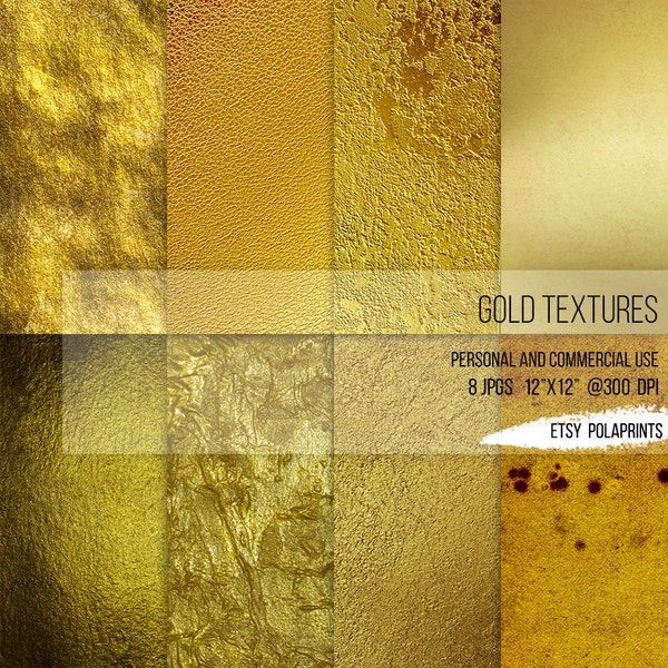 SALE! Gold papers and textures. Gold wallpapers, leather backgrounds, 24k 18k 14k gold, aged gold, gold foil, realistic, digital paper
