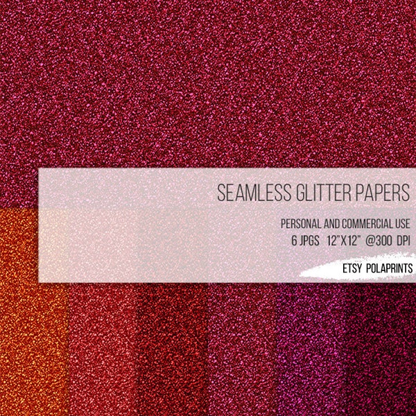 SALE! Seamless glitter papers. Red sparkly glitter background. Sparkly glitter wallpapers. Scrapbooking digital paper Design elements.
