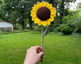 Handmade Crochet Sunflower, Flower Bouquet