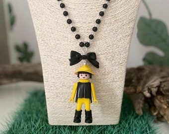 FHS Black and Yellow, Black and Yellow Necklace OOAK