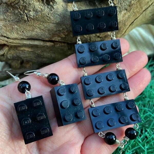 FHS Lego Bracelet OR Earrings in Black