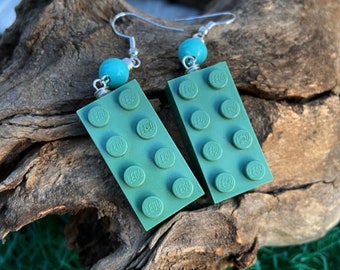 FHS Lego Earrings in Sage Green RARE