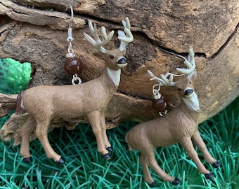 FHS *White Tailed Deer* earrings OOAK