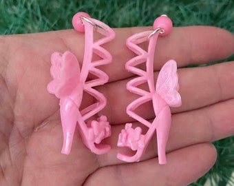 FHS *Pink Butterfly Barbie Shoe* earrings