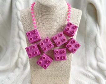 FHS Chunky *Building Block* Necklace OOAK