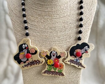 FHS *The Mole* Necklace OOAK Gardening in Black