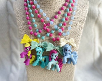 FHS *Berry Green, Lyra Heartstrings, Ruby Splash OR Shoeshine* My Little Pony necklace G4