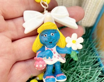 FHS *Spring Smurfette* Necklace OOAK