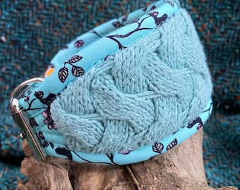 FHS 25cm - 28cm x 6cm Vegan Hound Collar *Cable Knit*