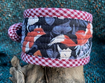 FHS 26cm - 29.5cm x 6cm Vegan Hound Collar *Curious Fox*