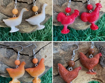 FHS *Ranch Birds* earrings OOAK