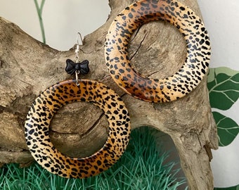 FHS Leopard Hoop Earrings