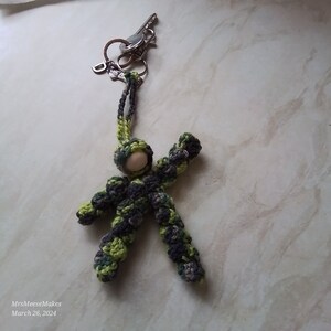 Wriggly Worm Soldier keyring The Longest Yarn image 3