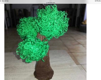 Längstes Garn PDF Muster für einen 25cm großen gestrickten Baum