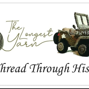 FLEXIBLE FRIDGE MAGNET featuring The Longest Yarn Jeep Logo image 1