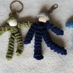 Wriggly Worm Soldier keyring The Longest Yarn image 1