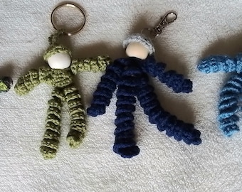 Wriggly Worm Soldier keyring The Longest Yarn