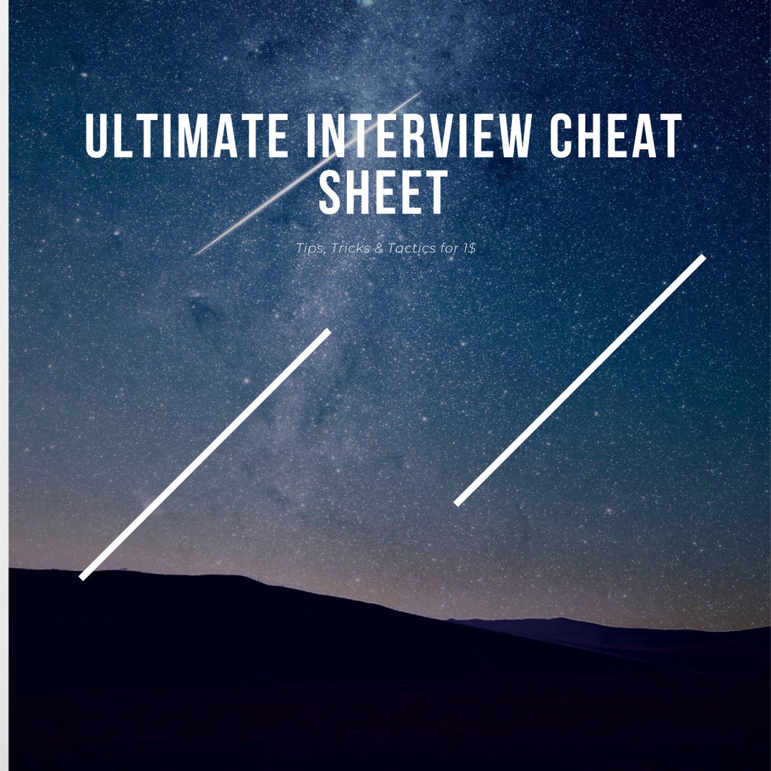 Ultimate Interview Cheat Sheet: Tips, Tricks & Tactics for Less - Etsy