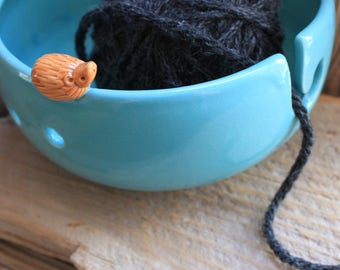 Custom Order Hedgehog Yarn Bowl - 4-6 weeks for delivery- Winter Gifts  - Mother's Day Gift - Spring Gift