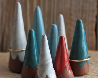 Handmade Pottery Ring Cone - 1-2 Weeks to Ship - Ring Holder  - Stocking Stuffer