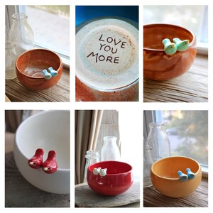 Custom-Made Love Birds Wedding Bowl 6 Weeks Production Time See item description for details Wedding Gift Anniversary Gift image 3