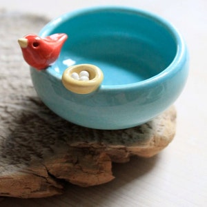 Custom-Made Bird and Nest Mini-Bowl 3-4 Weeks for Delivery Mother's Day Gift Spring Gift image 3