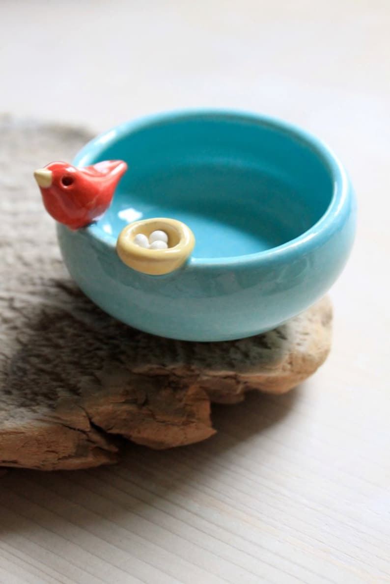 Custom-Made Bird and Nest Mini-Bowl 3-4 Weeks for Delivery Mother's Day Gift Spring Gift image 3