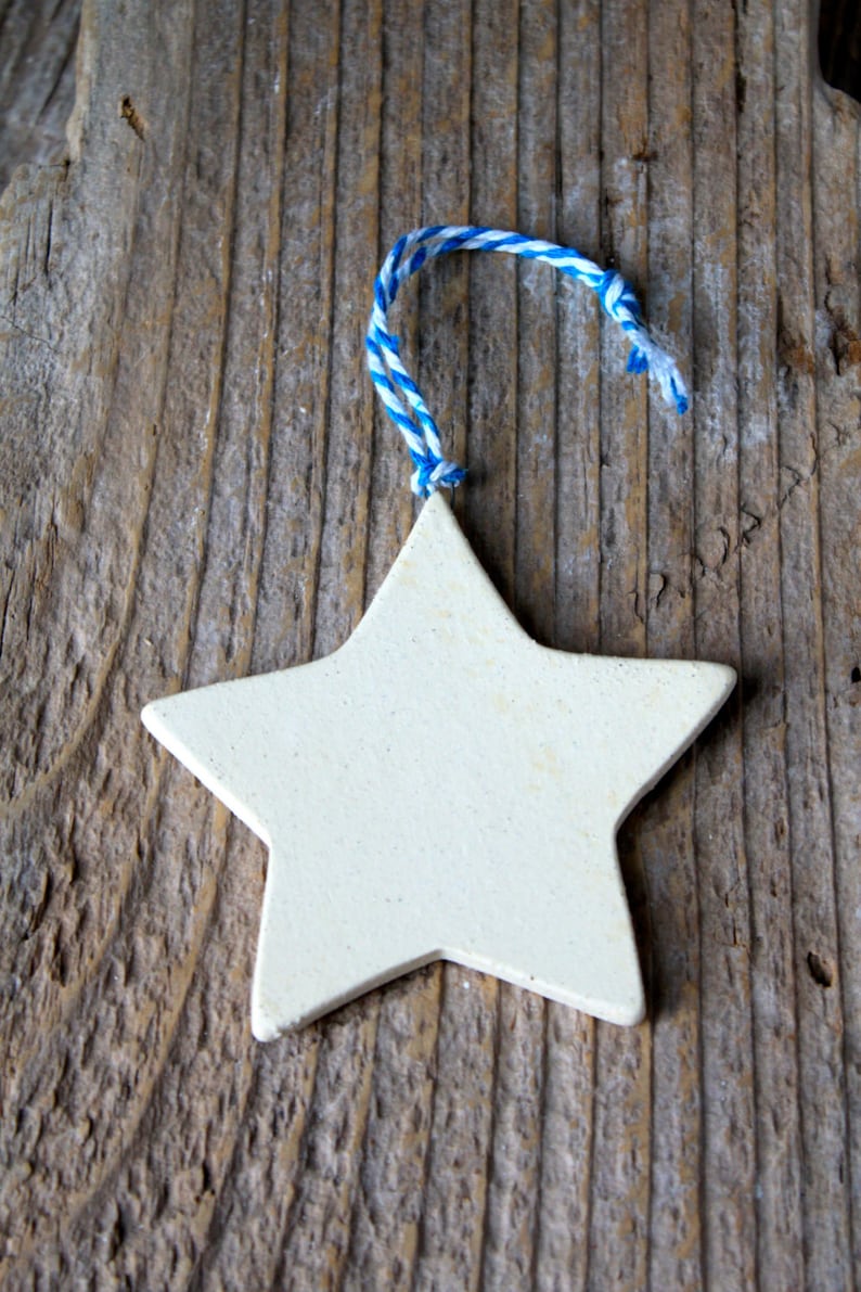 Personalized Star Pottery Ornament Free Domestic Shipping Etsy Denmark