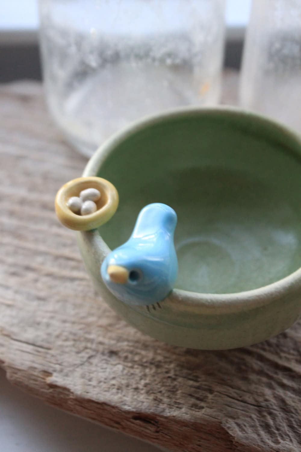 Mini-Bol d'oiseaux et de Nids sur Mesure - 3 à 5 Semaines Pour La Livraison Cadeau Fête Des Mères Pr