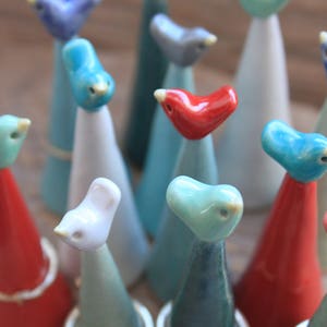 Custom Handmade Bird Pottery Ring Cone - Ready to Ship in Two Weeks  - Mother&#39;s Day Gift - Spring Gift- Mother&#39;s Day Gift