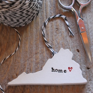 Virginia Pottery Ornament RVA or HOME Options Free Domestic Shipping for Ornaments Unique Christmas Gift image 6