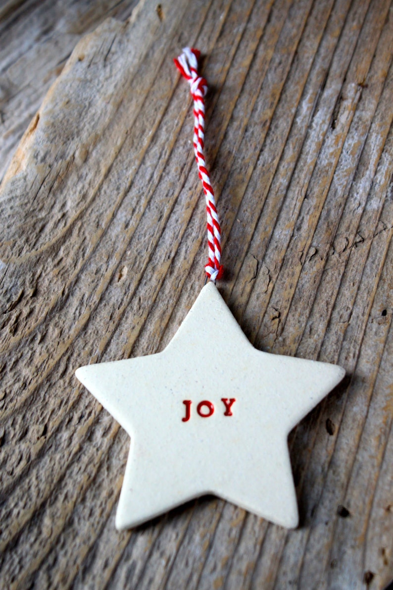 Personalized Star Pottery Ornament Free Domestic Shipping Etsy