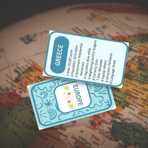 Printable Geography Family Game | Family Games | Geography  Game | Geography Quiz | Europe Card Game | Europe Trivia Game | Europe Quiz,