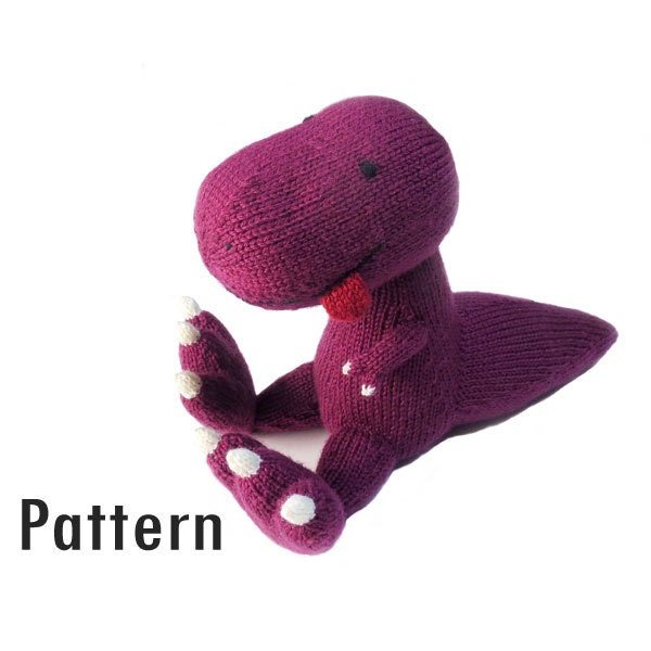 PDF Pattern - Hektor the Tyrannosaurus - Knitting