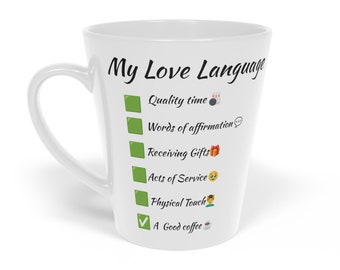 Love language Latte Mug, 12oz