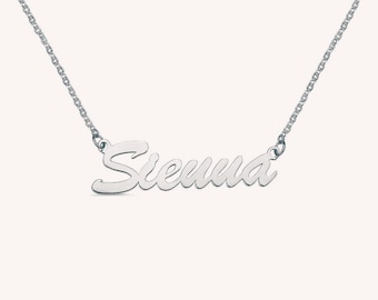 Collier prénom style argent sterling