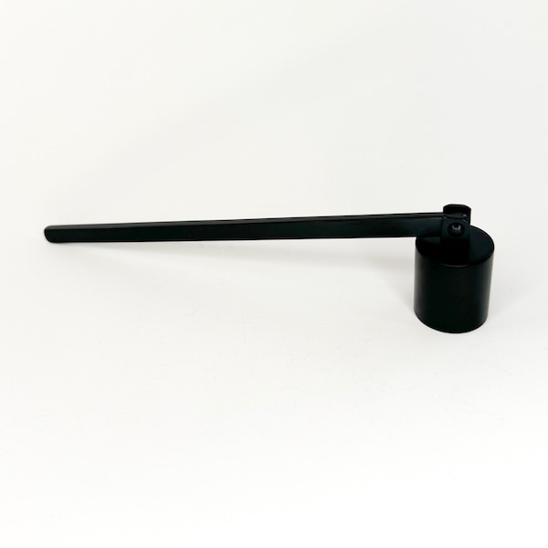 Candle Snuffer | Candle Accessories | Stainless Steel Candle Extinguisher for Wood Wicks | Black | Gift for Candle Lover