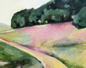 California Landscape Art Print from original oil painting CA Hills