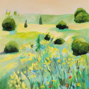 California Landscape Original Oil Painting on Canvas 16x20 inches Spring 24