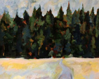 Yosemite Valley Path landscape oil painting print California art