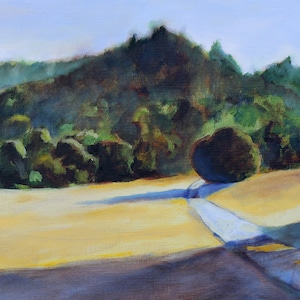 California landscape oil painting archival print of Point Reyes matted/unmatted option