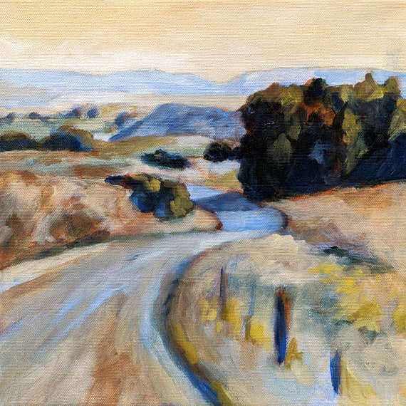 Landscape Oil Painting Print California Bay Area Backroads Etsy
