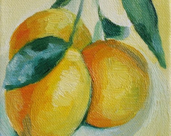 citroenen archief afdruk van originele olieverfschilderij Meyer Lemon Art