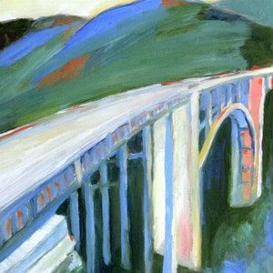 Bixby Bridge California Landscape painting digital download of original oil painting