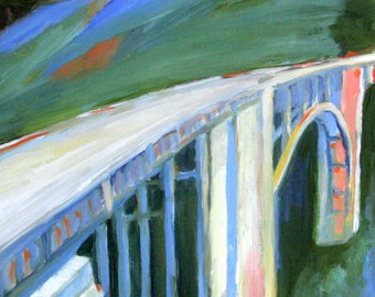 Bixby Bridge California Landscape painting digital download of original oil painting