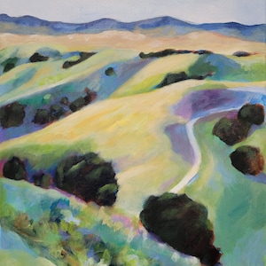 California Landscape Art Soft Light Original Oil Painting Print Multiple Sizes