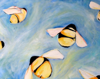 Bienenmalerei Kunstdruck 8 x 10