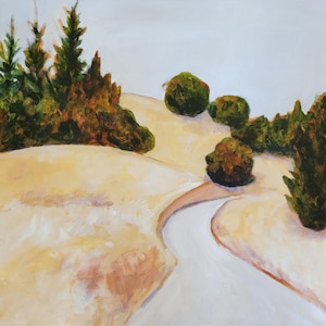 California Landscape Wall Art Home Decor Print CA Trail Print of Original Painting