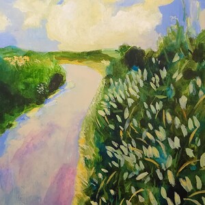 Home Decor Print California Landscape Wall Art CA WIlder Path Print of Original Painting